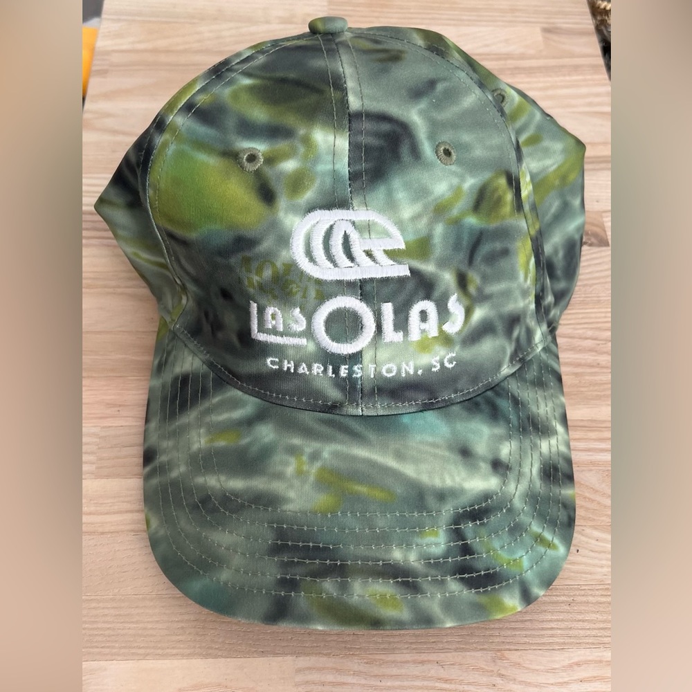 Las Olas Swimwear Charleston, SC Hat Green Swirl Quik-Dri Adjustable Back